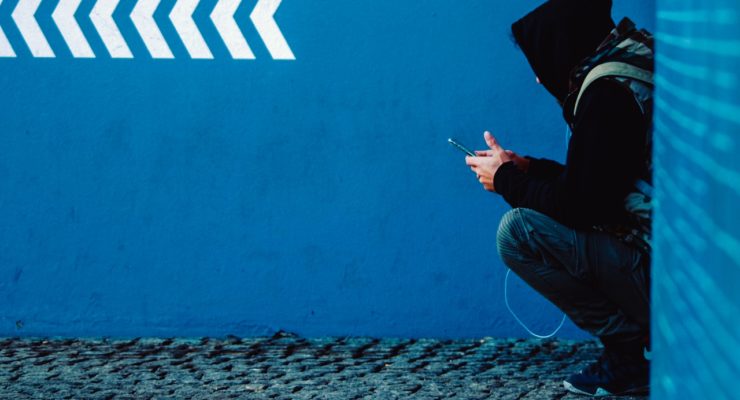 Human City Person Smartphone Alone