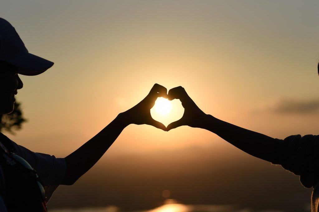 Love Heart Sunset